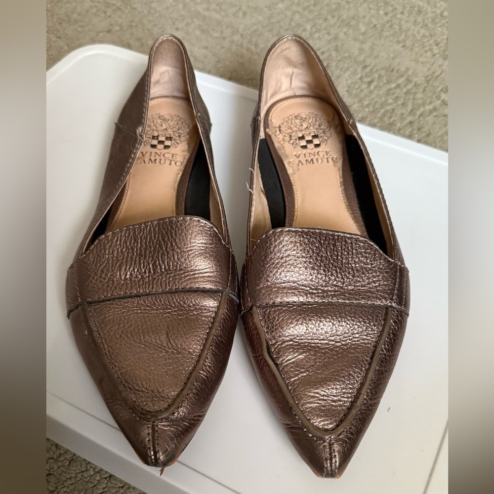 Vince Camuto Silver Metallic Flats 7